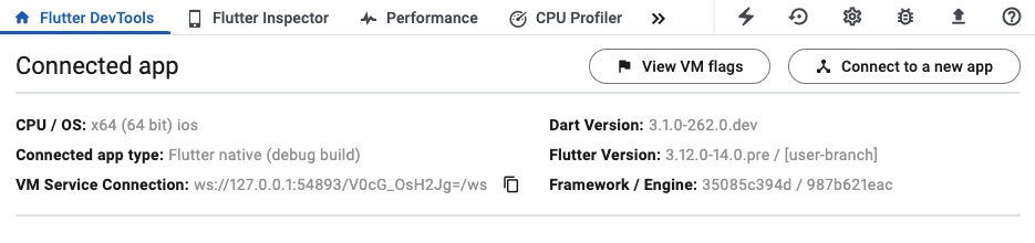 DevTools 主页屏幕 主页屏幕