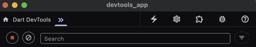 网络选项卡的屏幕截图,显示新的录制按钮。